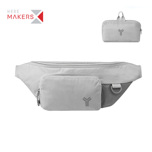 Foldable Waist Bag With Reflective Logo