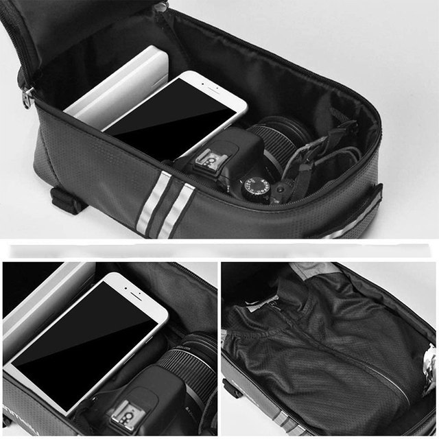Waterproof Motorcycle Bicycle Cycling Rear Rack Seat Trunk PU Storage Bag