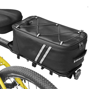 Waterproof Motorcycle Bicycle Cycling Rear Rack Seat Trunk PU Storage Bag